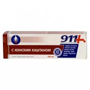 911 Гель-бальзам д/ног з кінським каштаном 100 мл Фармаком- ціни у Івано - Франківську