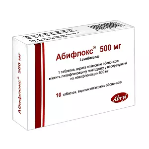 Абіфлокс таблетки вкриті оболонкою 500мг №10 (10х1) блістер- ціни у Миргороді