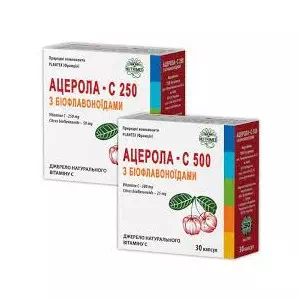 Ацерола-С250 з биофлавоноидами капс.№30- ціни у Покрові