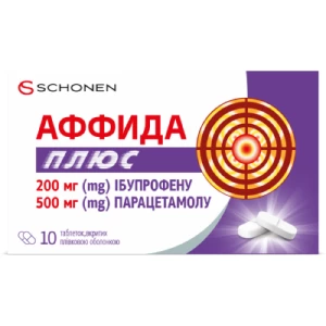 Аффида Плюс 200мг/500мг таблетки №10- ціни у Оріхові