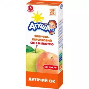 АГУША СОК яблоко/персик с мякотью Slim ко-пакинг 200мл- цены в Кропивницкий