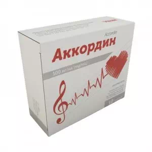 Інструкція до препарату АККОРДИН розчин д/ін. 100 мг/мл по 5 мл №10 (5х2) в амп.