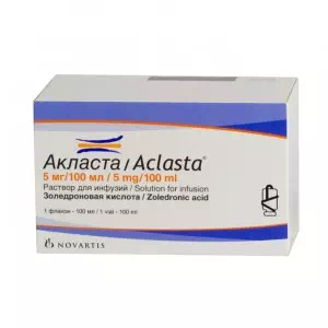 Відгуки про препарат АКЛАСТА р-н д/інф., 5мг/100 мл по 100 мл у флак.