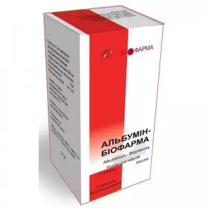 Альбумин-Биофaрма р-р д инф.10% 100мл фл.- цены в Днепре