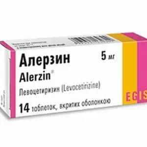 Алерзин таблетки 5мг №14- цены в Знаменке