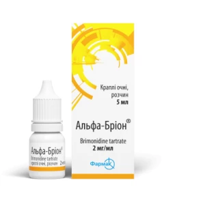 Альфа-бріон краплі очні розчин 2 мг/мл флакон по 5 мл- ціни у Добропіллі