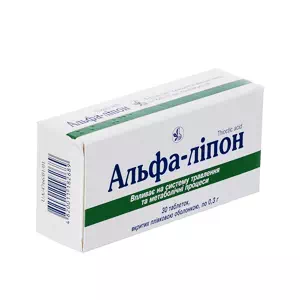 Альфа-Липон таблетки 0.3г №30- цены в Днепре