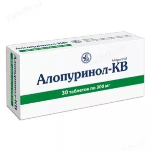 АЛОПУРИНОЛ-КВ таблетки по 300мг №30- ціни у Чернівцях