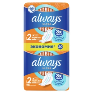 Прокладки гигиенические ALWAYS Ultra Normal гигиенические ультратонкие ароматизированные 20 шт- цены в Тернополе