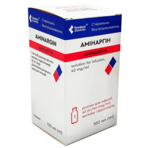 Амінаргін розчин для інфузій4 2мг/мл флакон 100мл- ціни у Хмільнику