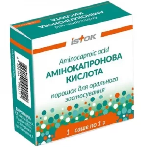 Амінокапронова кислота порошок для орального застосування 1г саше №1- ціни у Добропіллі