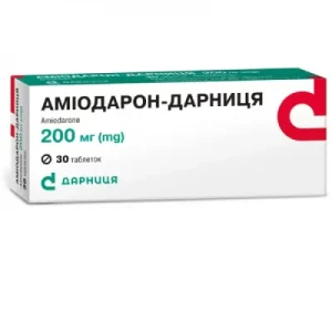 Аміодарон-Дарниця таблетки по 200 мг №30- ціни у Соледарі