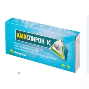 Амиспирон IC таблетки пролонгированного действия 0.08г №10- цены в Першотравенске