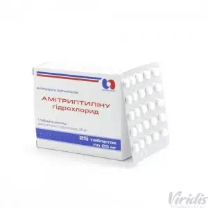 амитриптилина гидрохлорид таблетки 25мг №25- цены в Ровно