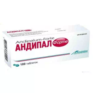 Инструкция к препарату Андипал форте таблетки №100