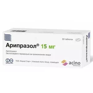 АРИПРАЗОЛ® таблетки по 15 мг №60 (10х6)- ціни у Павлограді