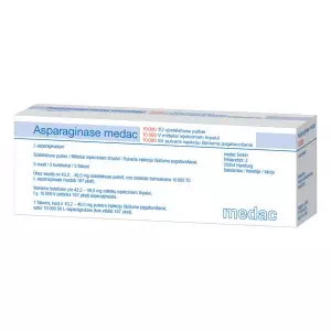 Аспарагіназа-Медак ліофілізований порошок для ін'єкцій 10000МЕ флакон №5- ціни у Лубни
