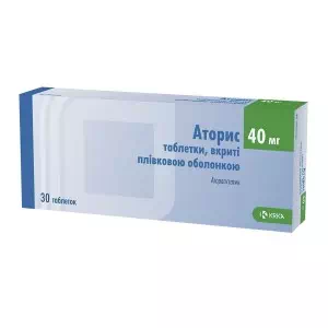 Аторис таблетки 40мг №30- ціни у Дніпрі