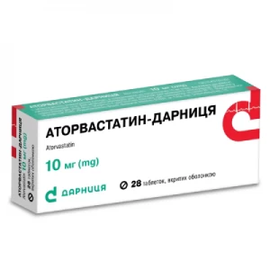 Аторвастатин-Дарниця табл. 10 мг №28- ціни у Запоріжжі