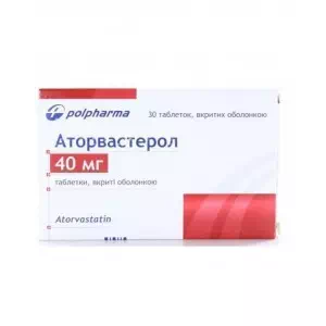 Аторвастерол таблетки 40мг №30- цены в Вознесенске