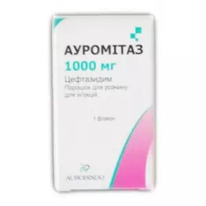 Ауромитаз порошок для приготовления раствора для инъекций 1000 мг флакон№1- цены в Конотопе