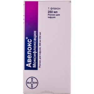 Авелокс розчин для інфузій 400 мг/250 мл флакон по 250мл №1- ціни у Баштанці