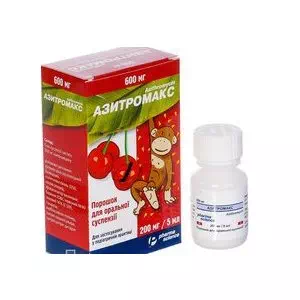 Азитромакс порошок для оральной суспензии 200мг 5мл, во флаконе 600мг- цены в Южноукраинске