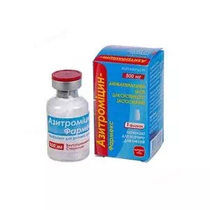 Инструкция к препарату Азитромицин-Фармекс порошок лиофильный для инфузий 500мг флакон №1