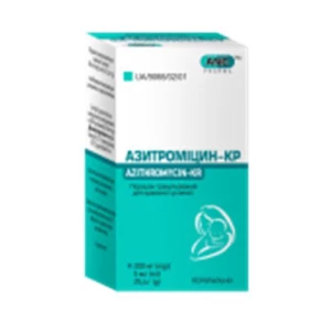 Азитроміцин-КР 200 мг/5 мл порошок гранульований для оральної суспензії банка 25,4 г СТМ Червона Зірка- ціни у Шостці