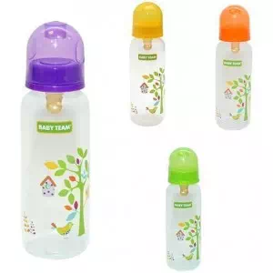 BABY TEAM Бутылочка с латексной соской, 250 мл 0+ 1310 фиолетовая арт.36331&4- цены в Днепре