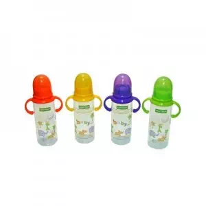 BABY TEAM Бутылочка с ручками и силиконовой соской, 250мл 0+ салатовый арт.36857&3 арт.36857&3- цены в Умани