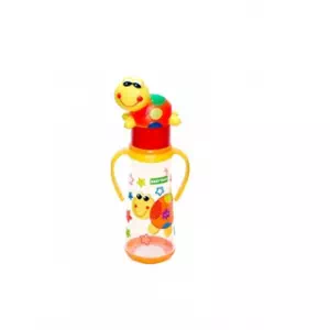 BABY TEAM Бутылочка с ручками, силиконовой соской и крышкой-зверюшкой Черепаха, 250мл 0+ 1414_черепаха арт.36859- цены в Покрове
