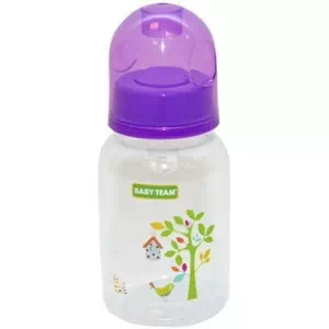 BABY TEAM Бутылочка с силиконовой соской, 125 мл 0+ 1400 фиолетовая арт.36334&4- цены в Мариуполе