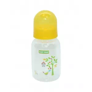 BABY TEAM Бутылочка с силиконовой соской, 125 мл 0+ 1400 желтая арт.36334&1- цены в Прилуках