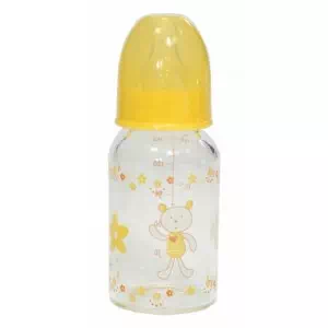 BABY TEAM Бутылочка стеклянная, 150мл 0+ 1200_желтый арт.34640- цены в Соледаре