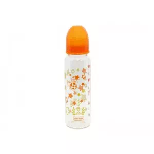 BABY TEAM Бутылочка стеклянная, 250мл 0+ 1201_оранжевый арт.34641- цены в Никополе