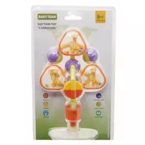 BABY TEAM Игрушка на присоске Карусель 8455_оранжевый+фиолетовый арт.36825- цены в Вознесенске