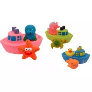 BABY TEAM Набор игрушек для ванны Корабль друзей 9000_желтый арт.34674- цены в Ахтырке