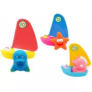 BABY TEAM Набор игрушек для ванны Веселый сёрфер 9007_розовый арт.34794- цены в Горишних Плавнях