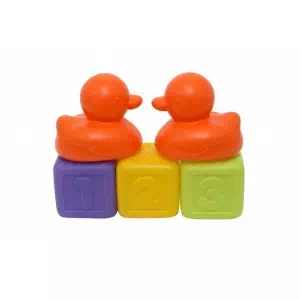 BABY TEAM Набор игрушек Кубики & утки , 5 элементов 8851_Оранж.уточки арт.37235- цены в Каменское