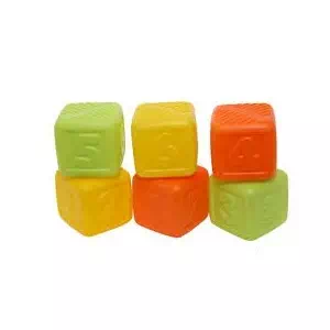 BABY TEAM Набор кубиков, 6 шт (5см) 8852_Светлые (желт+зел.+оранж) арт.37236- цены в Дрогобыче