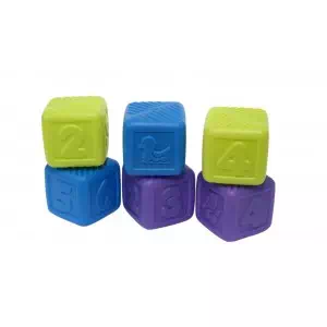 BABY TEAM Набор кубиков, 6 шт (5см) 8852_Темные (фиол.+синий+зел.) арт.37236- цены в Житомир