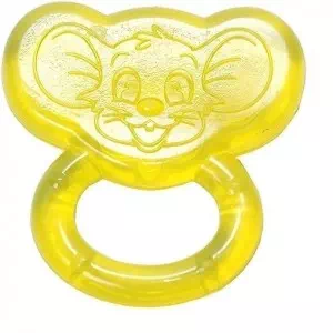 BABY TEAM Прорезыватель с водой Мишка Мышка с кольцом 4005_желтая мышка с колечком арт.34668- цены в Кропивницкий