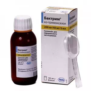 Бактрім сусп. д перорал. Застос. 200мг 40мг у 5мл по 100мл фл.- ціни у Миколаїві