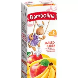 Bambolina нектар яблочно-банановый 200мл- цены в Дружковке