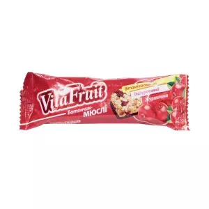 Батончик мюсли VitaFruit клюква 25г- цены в Днепре