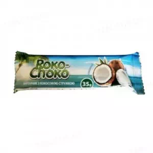 Батончик Roko-choko кокос.стружка глазиров.кондит.глазурью 35г- цены в Днепрорудном