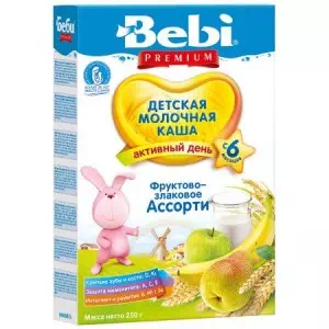 Bebi Premium Каша молочная фруктово-злаковое ассорти 250г- цены в Покровске