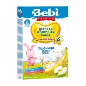 Bebi Premium Каша молочная пшеница яблоко банан 250г- цены в Новомосковске