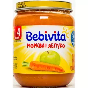 Bebivita Пюре морковь яблоко 125г- цены в Днепре